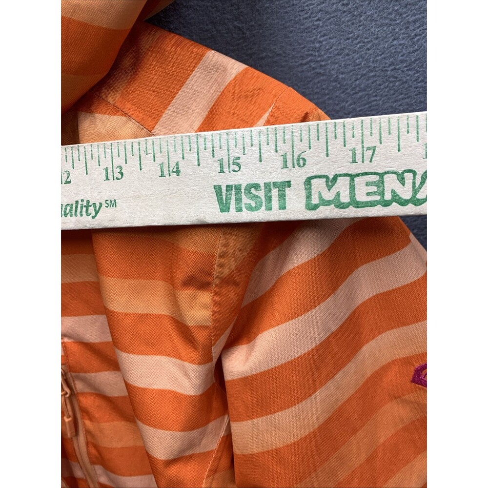 Mountain Hardwear Jacket Medium Adult Orange Ski Striped Hooded Dry Thermal Q - Picture 5 of 16